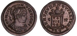 Constantin 1er - Nummus (322-323, Lyon) - Autel