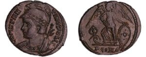 Constantin 1er - Nummus (330-333, Arles) - La Victoire