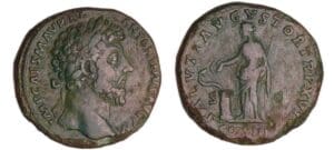 Marc Aurèle - Sesterce (162, Rome) - La Santé