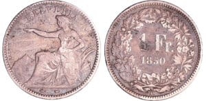 Suisse - 1 franc 1850