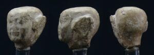 Egypte - Basse époque - Tête du dieu Ptah en pierre - 633-332 av. J.-C. - (26-30ème dynastie)