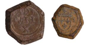France - Poids monétaire - Lot de 2 poids monétaires médiévaux