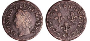 France - Louis XIII (1610-1643) - Double tournois de Warin - 1643 piéfort