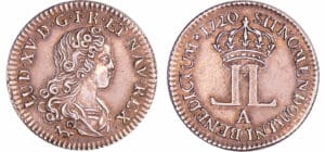 France - Louis XV (1715-1774) - Livre d’argent dite « de la Compagnie des Indes » - 1720 A (Paris) avec la rosette