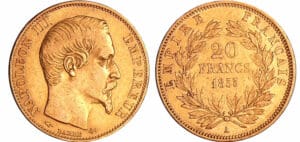 France - Napoléon III (1852-1870) - 20 francs tête nue 1855 A (Paris)
