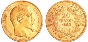 France - Napoléon III (1852-1870) - 20 francs tête nue 1860 A (Paris)
