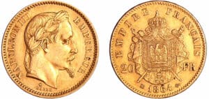 France - Napoléon III (1852-1870) - 20 francs tête laurée 1864 BB (Strasbourg)