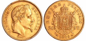 France - Napoléon III (1852-1870) - 20 francs tête laurée 1866 BB (Strasbourg)