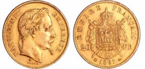 France - Napoléon III (1852-1870) - 20 francs tête laurée 1867 BB (Strasbourg)
