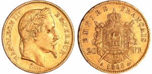 France - Napoléon III (1852-1870) - 20 francs tête laurée 1868 A (Paris)