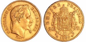 France - Napoléon III (1852-1870) - 20 francs tête laurée 1868 BB (Strasbourg)
