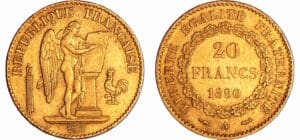 France - Troisième république (1871-1940) - 20 francs Génie 1890 A (Paris)