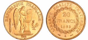 France - Troisième république (1871-1940) - 20 francs Génie 1893 A (Paris)