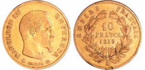 France - Napoléon III (1852-1870) - 10 francs grand module 1859 (BB (Strasbourg)