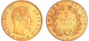 France - Napoléon III (1852-1870) - 5 francs grand module 1859 A (Paris)