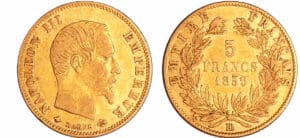 France - Napoléon III (1852-1870) - 5 francs grand module 1859 BB (Strasbourg)