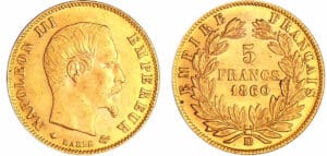 France - Napoléon III (1852-1870) - 5 francs grand module 1860 BB (Strasbourg)