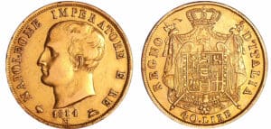 Italie - Napoléon 1er - 40 lire 1814 M (Milan)