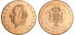 Gabon - 5000 francs Georges Pompidou 1971
