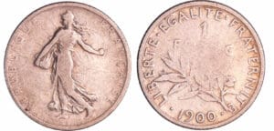France - Troisième république (1871-1940) - 1 franc Semeuse 1900