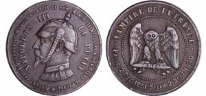 France - Napoléon III (1852-1870) - Satirique - Module de la 10 centimes 1870 "Napoléon le petit"