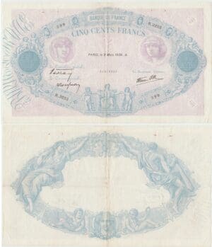 France - 500 francs "rose et bleu" Type 1888 modifié