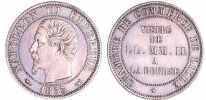 France - Napoléon III (1852-1870) - Module de la 5 centime - Viste de la bourse de Lille 1853