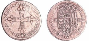 France - Navarre - Henri III de Navarre, II de Béarn - Quart d'écu 1589 (Pau)