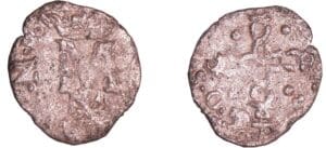 France - Navarre - Henri III et Marguerite de Valois - Liard 1587 (Saint-Palais)