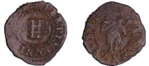 France - Roussillon (Comté de) - Philippe II - Menut de cuivre (Perpignan)