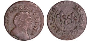 France - Principauté d'Orange - Frédéric-Henri - Double tournois 1640 (Orange)