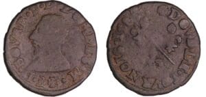 France - Dombes - François II de Montpensier - Double tournois 1585 (Trévoux)