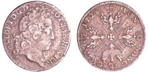 France - Lorraine - Duché de Lorraine - Léopold 1er - Masson d'argent 1728 (Nancy)