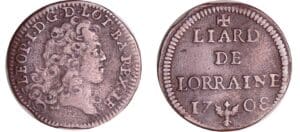 France - Lorraine - Duché de Lorraine - Léopold 1er - Liard 1708 (Nancy)