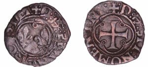 France - François 1er (1515-1547) - Denier tournois - 1er type - Bayonne