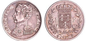 France - Henri V Comte de Chambord (1820-1883) - 1 franc 1831