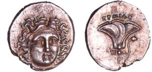 Ile de Carie - Rhodes - Demi-Statère (304-166 av. J.-C.) Magistrat Ermias