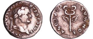 Vespasien - Denier (74, Rome) - Caducée ailé