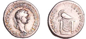 Domitien - Denier (80, Rome) - Trône