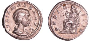 Julia Maésa - Denier (218-220, Rome) - La Pudeur