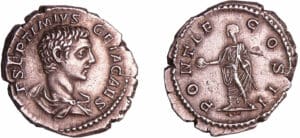 Géta - Denier (208, Rome)