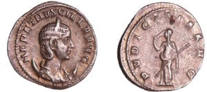 Etruscille - Antoninien (250-251, Rome) - La Pudeur