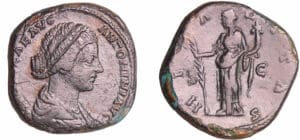 Lucille - Sesterce (164-166, Rome) - L'Allégresse