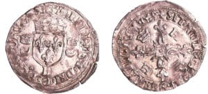 France - Henri II (1547-1559) - Douzain aux croissants - 1549 B (Rouen)