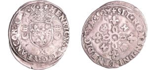 France - Henri II (1547-1559) - Douzain aux croissants - 1550 X (Villefranche -de-Rouergue)