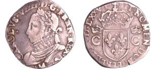 France - Charles IX (1560-1574) - Teston - 8ème type - 1575 M (Toulouse)