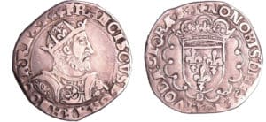 France - François 1er (1515-1547) - Teston - 8ème type - D (Lyon)