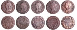 France - Directoire (1795-1799) - 5 centimes Dupré - grand module - Lot de 5 monnaies