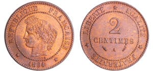 France - Troisième république (1871-1940) - 2 centimes Cérès 1894 A (Paris)