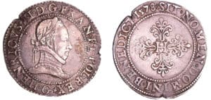 France - Henri III (1574-1589) - Franc au col plat - 1578 G (Poitiers)